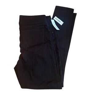 Old Navy Rockstar Mid-rise Black Jeans NEW Wide Elastic Waist Size 12 Grunge